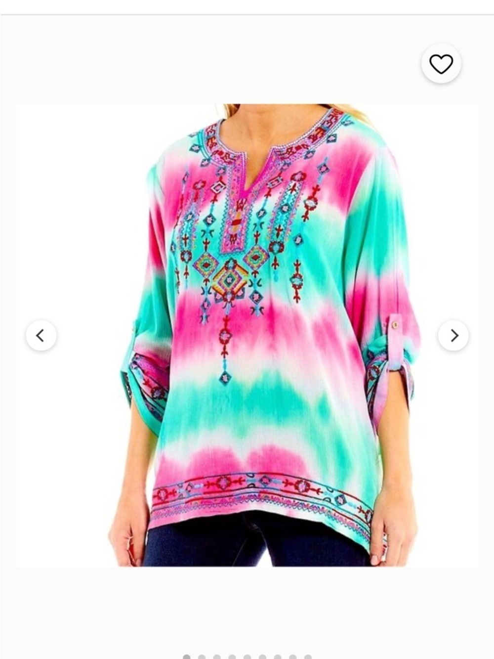 Calessa Woman's Hippie Festival Tie-Dye Bohemian BoHo Tunic Sz 1x